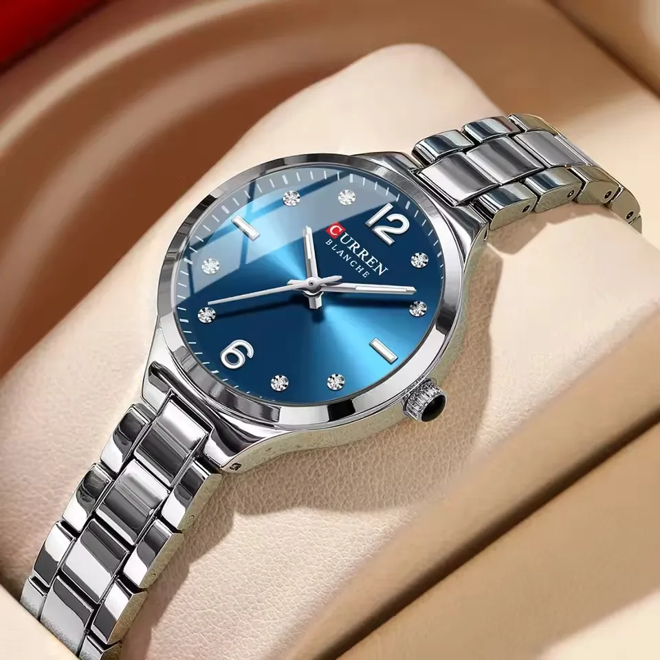 1765365442603_1762007430044_imgi_3 Curren 9105 Stainless Steel Ladies Watch- Silver/Blue - Image 1