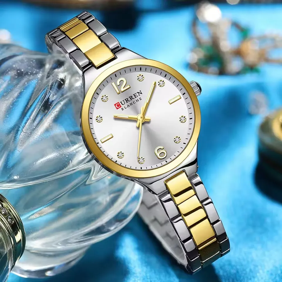 1765365444590_1762007050945_imgi_3 Curren 9105 Stainless Steel Ladies Watch- Silver Golden/White - Image 1