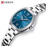 Curren 9112 Stainless Steel Ladies Watch- Silver/Blue - Image 3