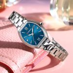 Curren 9112 Stainless Steel Ladies Watch- Silver/Blue