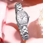 Curren 9112 Stainless Steel Ladies Watch- Silver