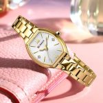 Curren 9112 Stainless Steel Ladies Watch- Golden/White
