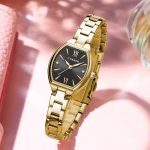 Curren 9112 Stainless Steel Ladies Watch- Golden/Black - Image 2