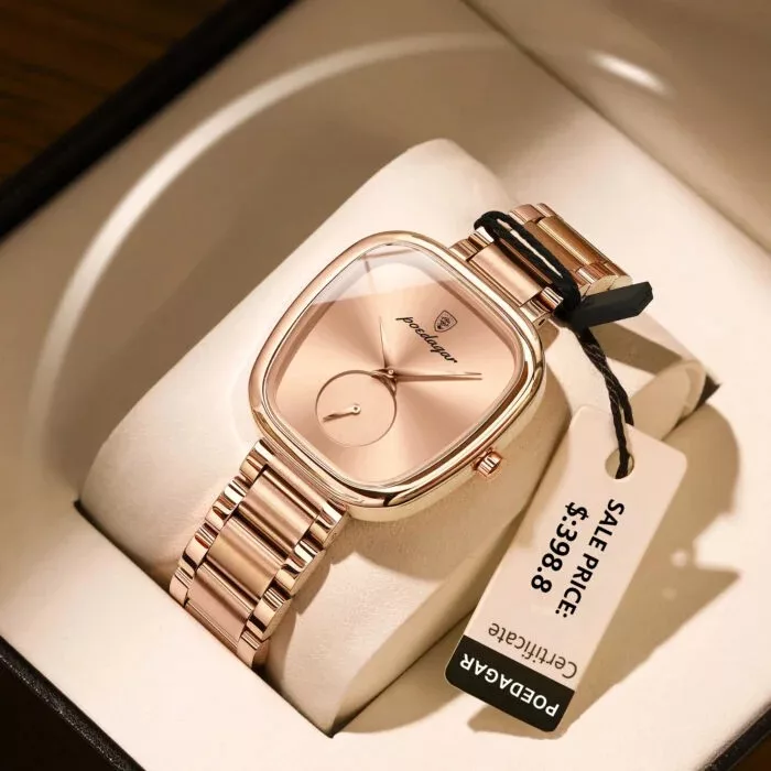 2025-08-12-1755002132273-1-8-700x700-1 Poedagar 783 Stainless Steel Ladies Watch- Rose Gold - Image 1