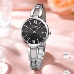 Curren 9092 Stainless Steel Ladies Watch- Silver/Black