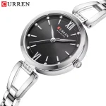Curren 9092 Stainless Steel Ladies Watch- Silver/Black - Image 3