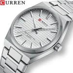 Curren 8439 Stainless Steel Men’s Watch- Silver - Image 3