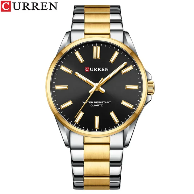 2025-08-12-1755003810082-CURREN-Sport-Men-Watch-Top-Brand-Luxury-Military-Army-Waterproof-Male-Clock-Stainless-Steel-Quartz-B Curren 9090 Stainless Steel Men’s Watch- Silver Golden/Black - Image 1