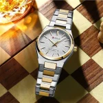 Curren 8439 Stainless Steel Men’s Watch- Silver Golden/White - Image 2