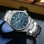 Curren 8439 Stainless Steel Men’s Watch- Silver/Blue - Image 3