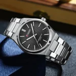 Curren 8439 Stainless Steel Men’s Watch- Silver/Black - Image 2