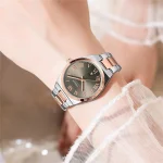 Curren 9095 Stainless Steel Ladies Watch- Silver Rose Gold/Gray - Image 2