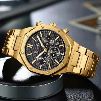 Curren 8440 Chronograph Men’s Watch- Golden/Black
