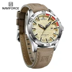 Naviforce 8023 Leather Belt Men’s Watch- Brown