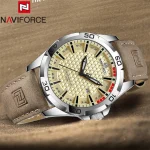 Naviforce 8023 Leather Belt Men’s Watch- Brown - Image 2